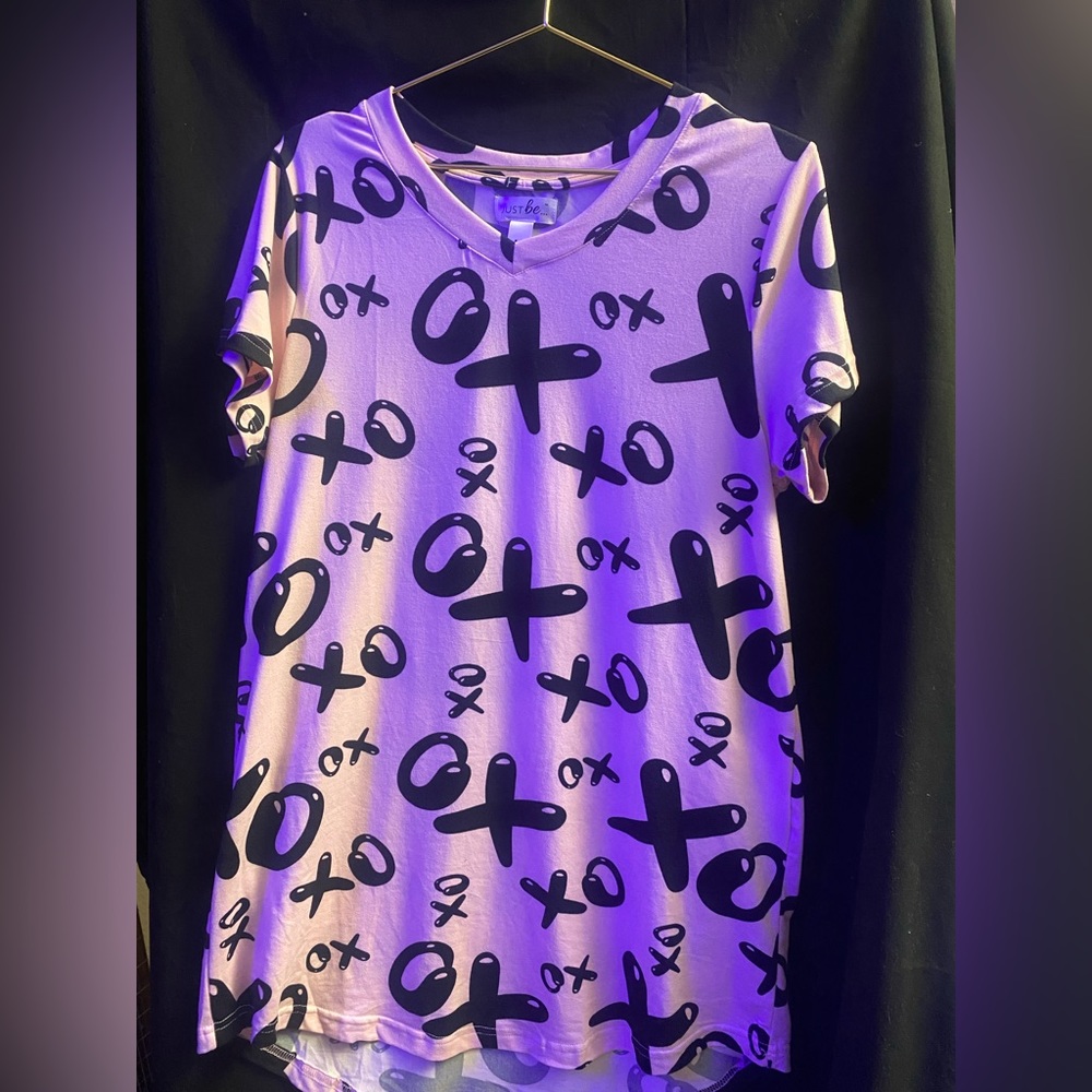Women’s Valentine Nighty, Nightgown, soft and stretchy, polyester and spandex.